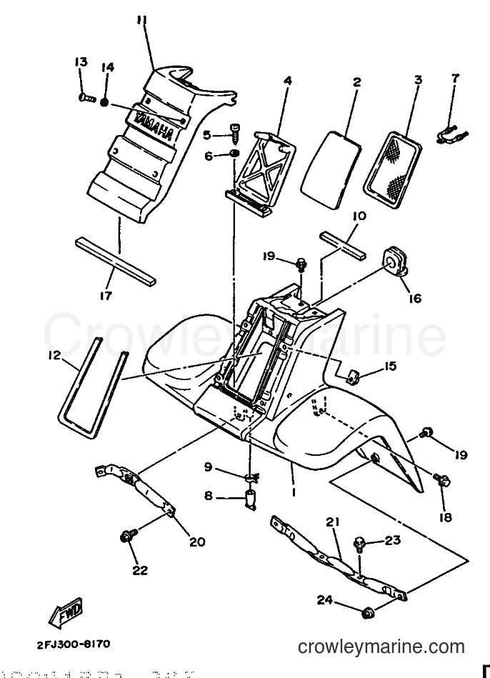 1988 ATV YFM80U - YFM80U (2FJ0) [040] - FRONT FENDER