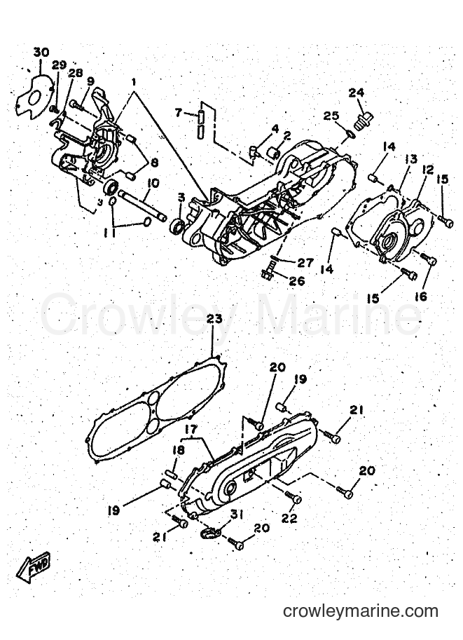 Yamaha Motors CW50 (4RW4) [010] - CRANKCASE