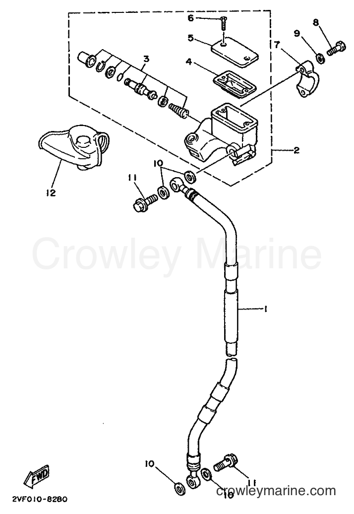 1990 Dirt Bike YZ80 - YZ80 (3ML2) [999] - FRONT MASTER CYLINDER