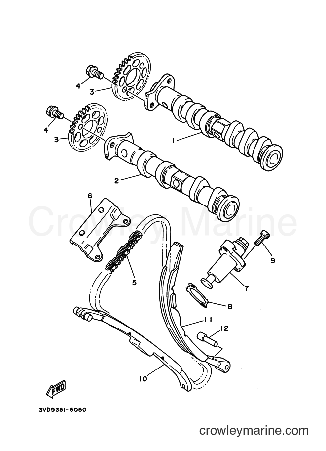 Yamaha Motors TDM850 (4TX6) [120] - CAMSHAFT & CHAIN
