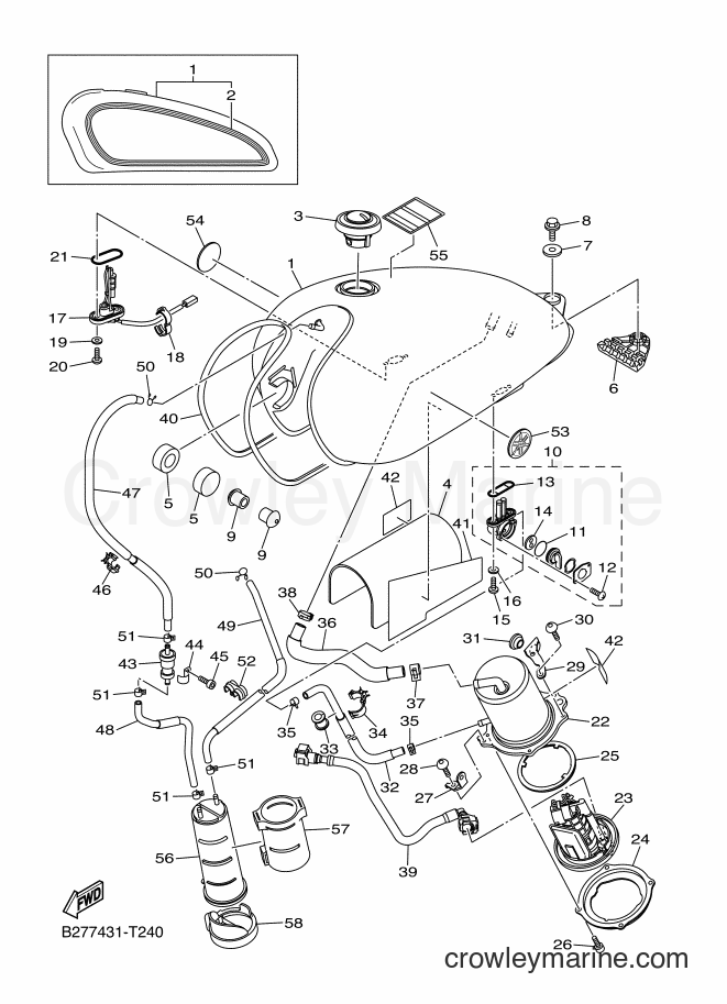 Yamaha Motors SR400 (B277) [010] - FUEL TANK
