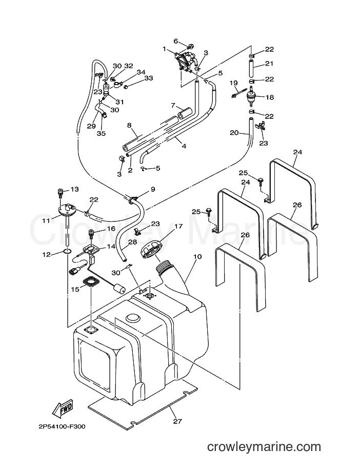 2007 ATV YXR450F - YXR450F (2P58) [010] - FUEL TANK