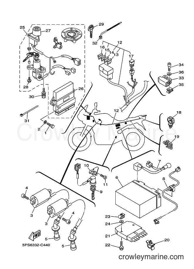 2004 Street Bike TDM900 - TDM900 (5PS6) [010] - ELECTRICAL 1