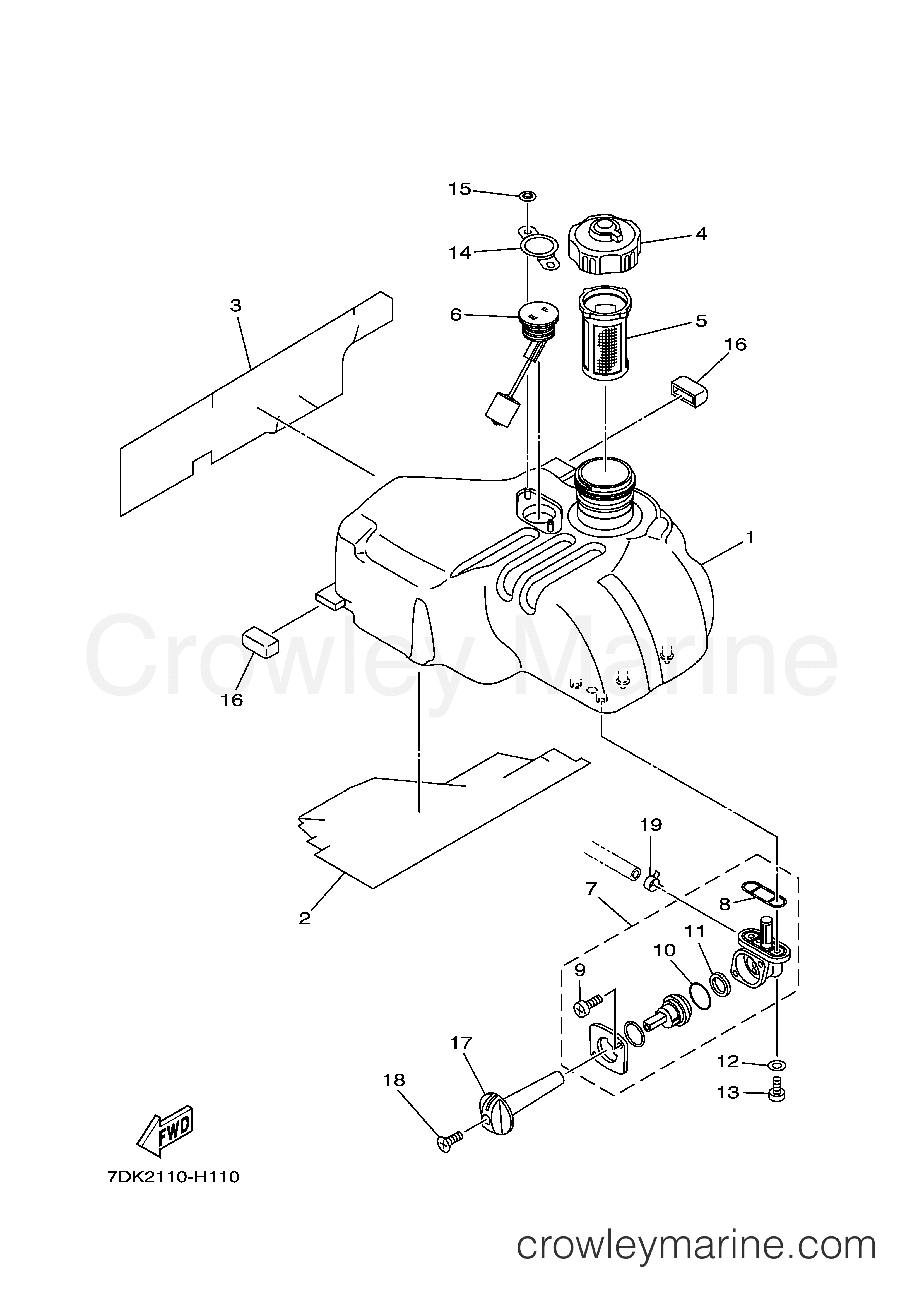 Yamaha Motors EF2000ISC  (EF2000ISC) - FUEL TANK