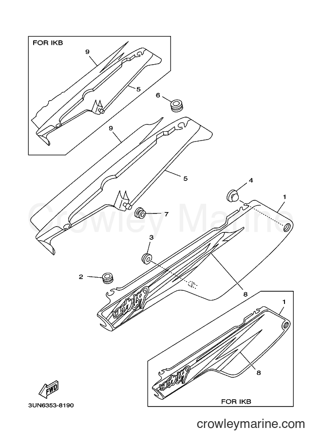 1998 Scooter DT50LC - DT50LC (3UN6) [010] - SIDE COVER