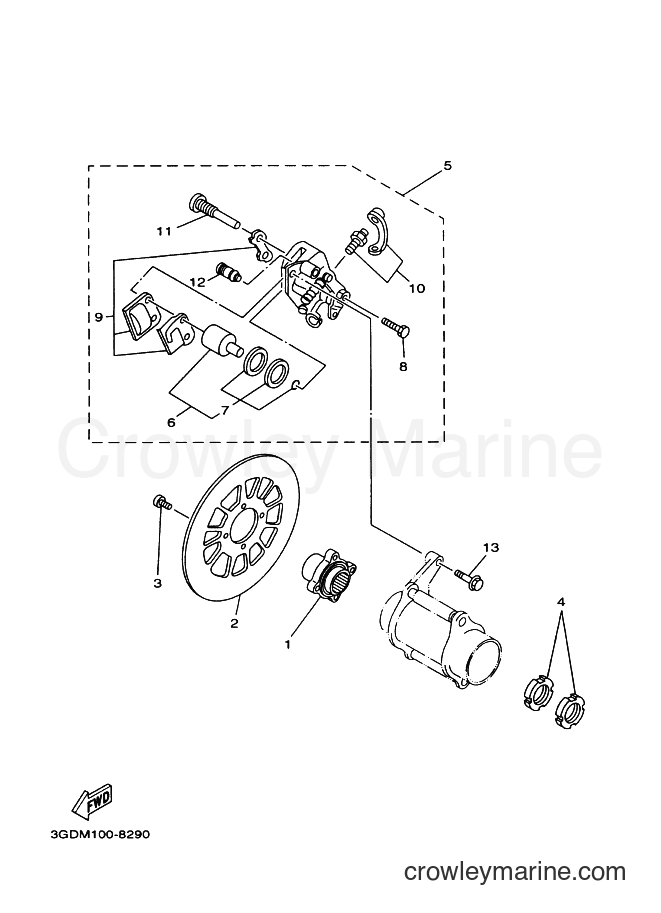 2001 ATV YFM350X - YFM350X (5NF2) [010] - REAR BRAKE