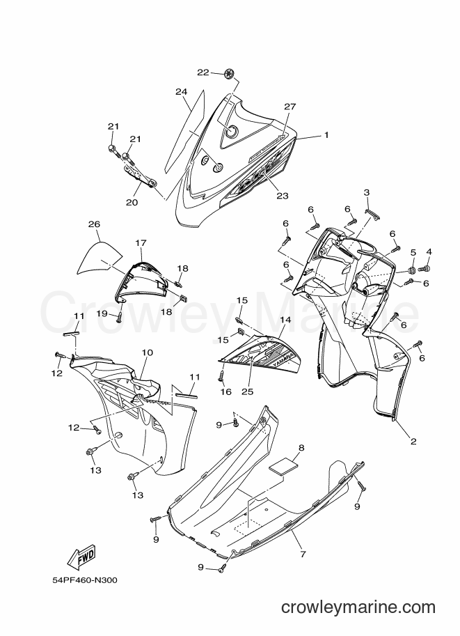2014 Scooter AL115FC - AL115FC (54PF) [010] - LEG SHIELD