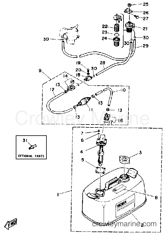 Yamaha Motors 15ELD - FUEL TANK