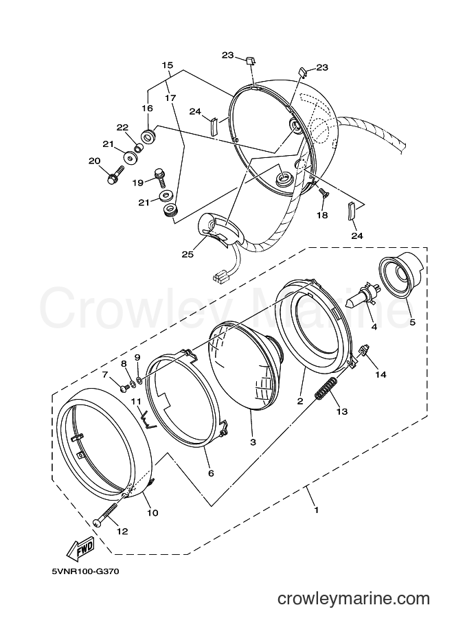 Yamaha Motors XV1700A (35S3) [010] - HEADLIGHT