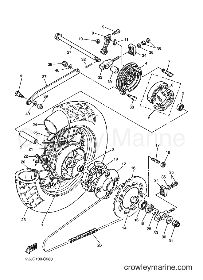 2004 Cruiser XV250 - XV250 (2UJF) [010] - REAR WHEEL