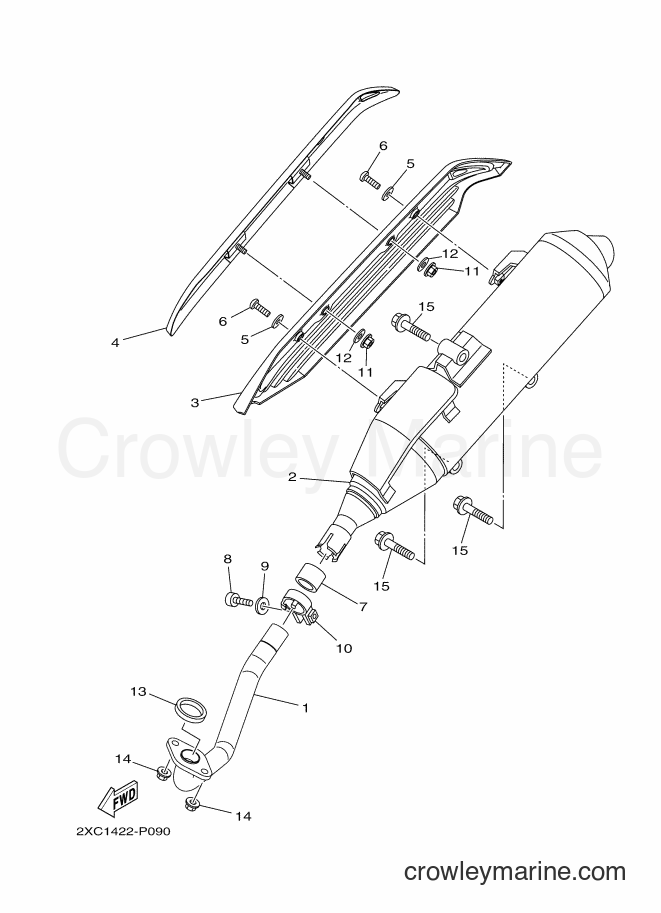 2015 Scooter AT125FC - AT125FC (2XC1) [010] - EXHAUST