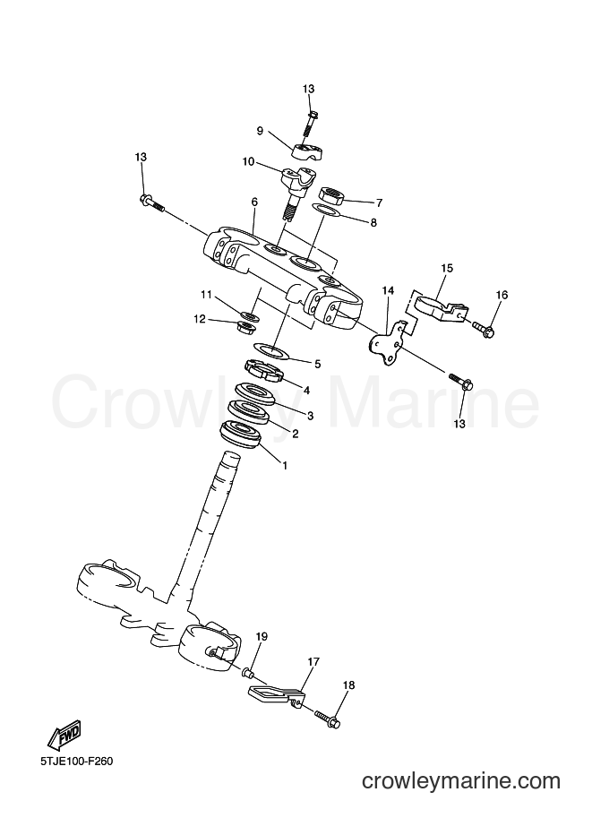 2009 Dirt Bike WR450F - WR450F (5TJP) [010] - STEERING