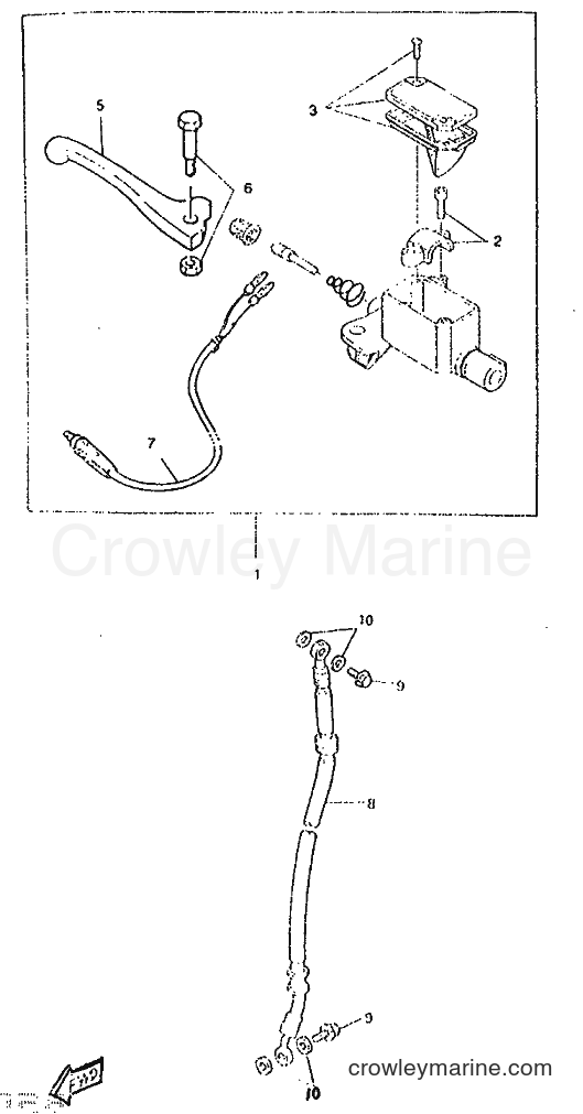 1996 Scooter CW50RSP - CW50RSP (4WK1) [999] - M. CYLINDER FOR DISK BRAKE