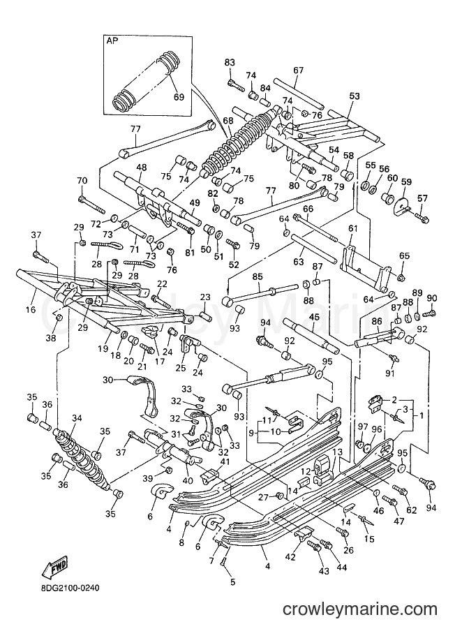 2000 Snowmobile VX600DX - VX600DX (8DG2) [030] - TRACK SUSPENSION 2