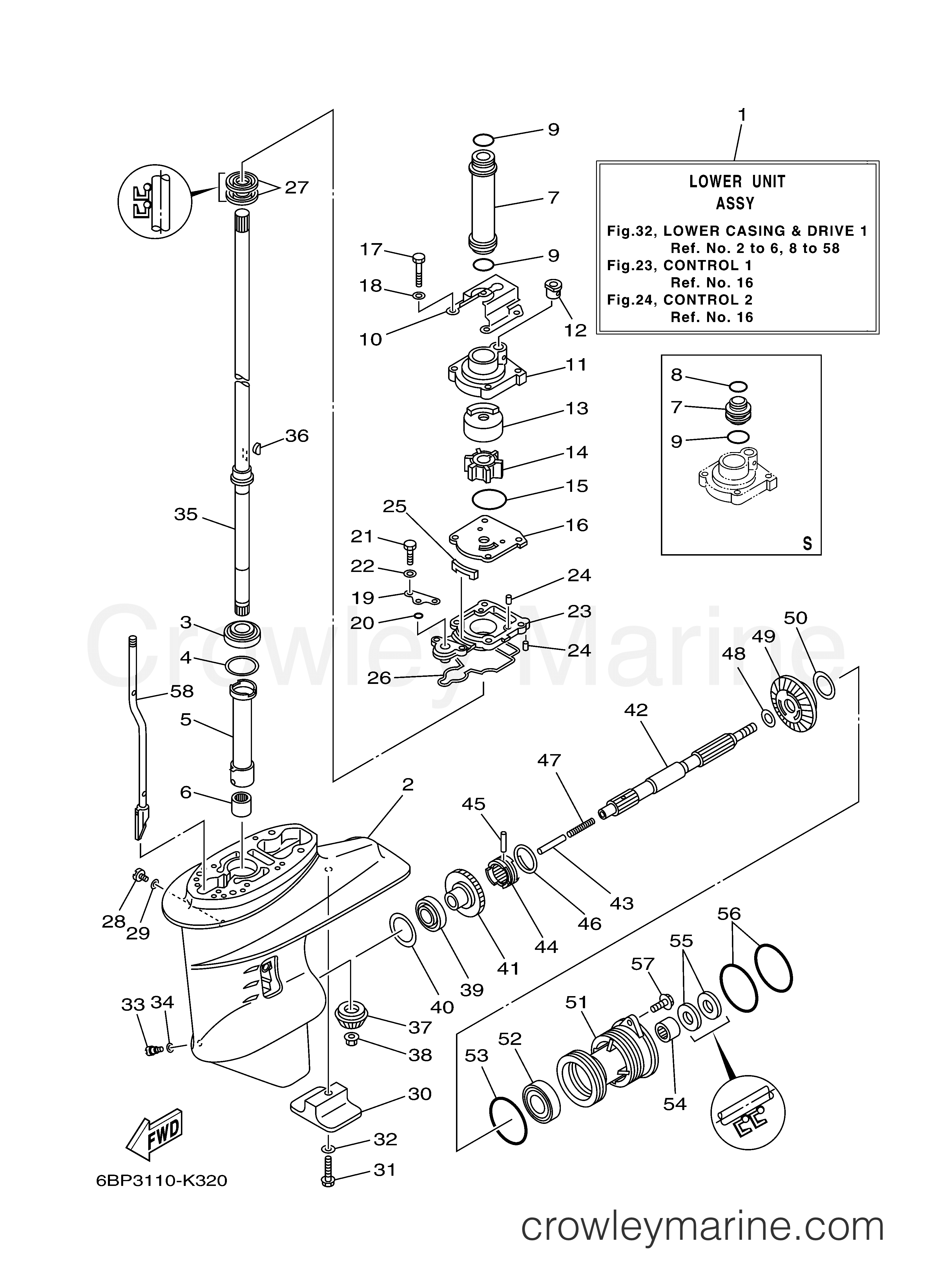 Yamaha Motors F25SEA - LOWER CASING DRIVE 1