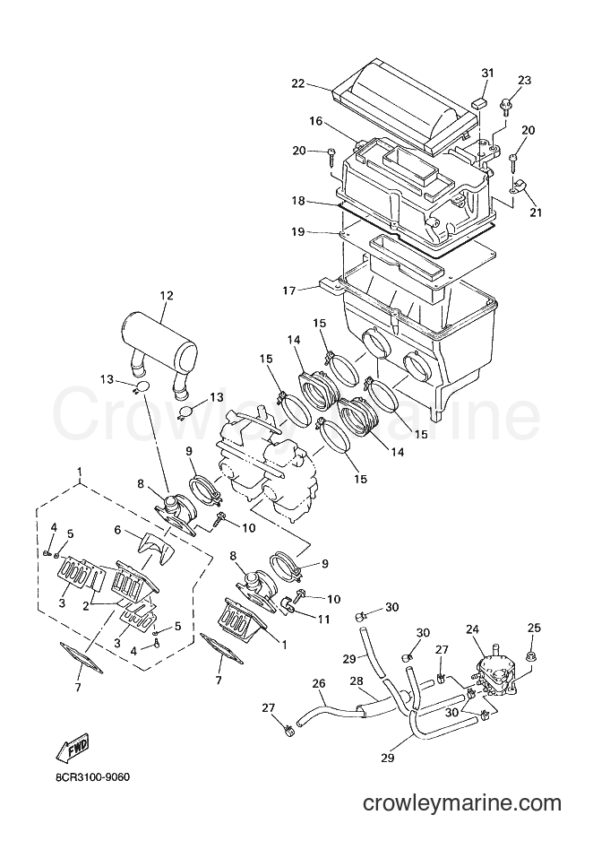 Yamaha Motors VX500XT (8CJ3) [020] - INTAKE