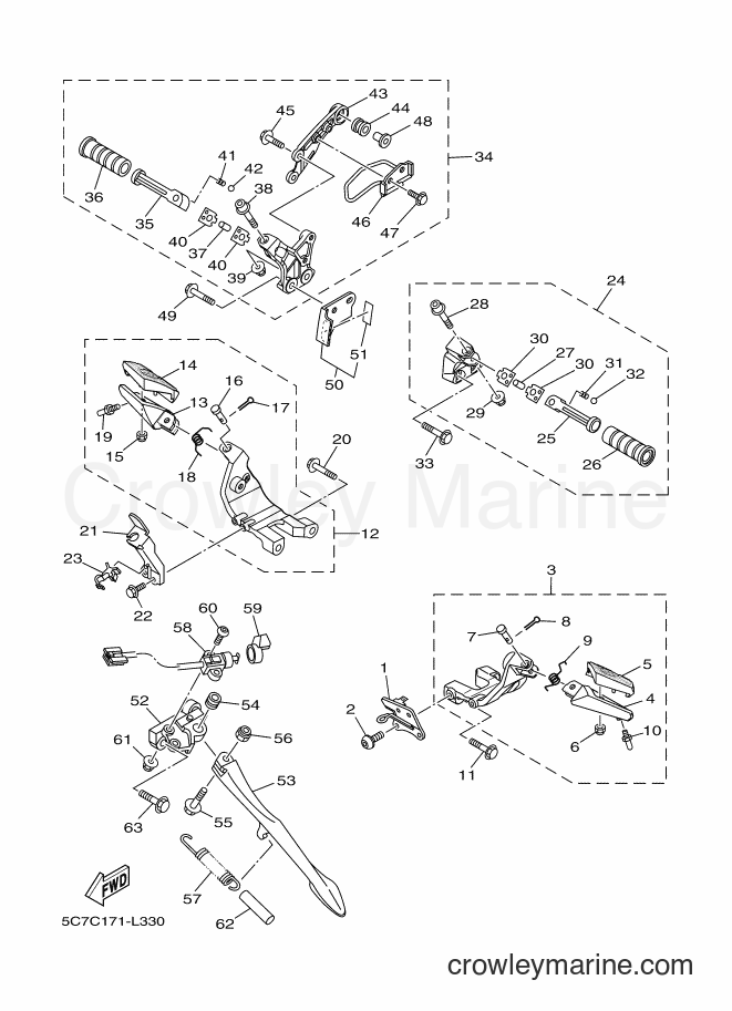 2013 Cruiser XV1900CU - XV1900CU (29PM) [010] - STAND & FOOTREST