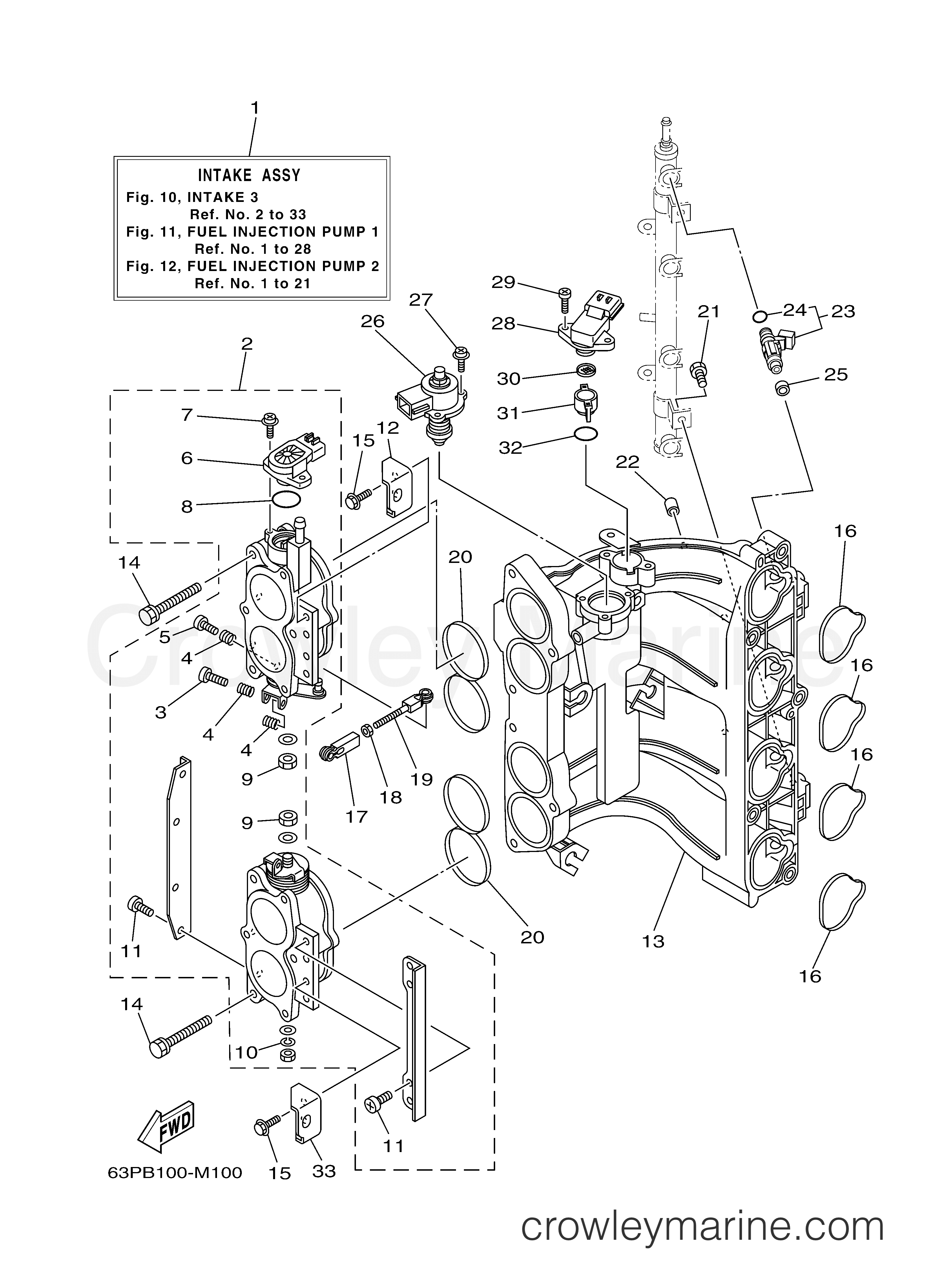 INTAKE 3 - 2014 Yamaha Outboard 150hp F150LA | Crowley Marine