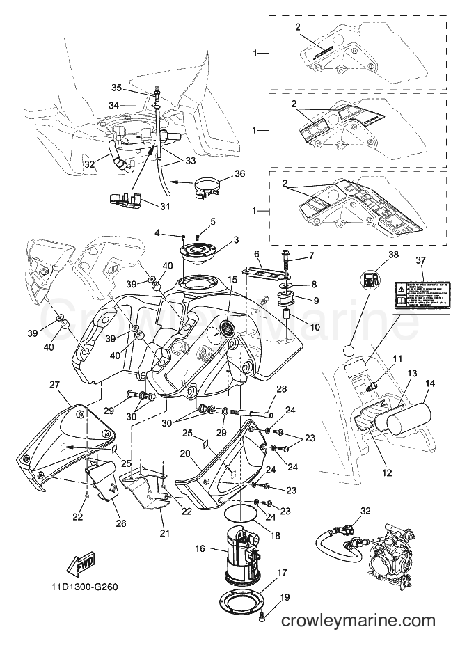 Yamaha Motors XT660Z (11D1) [020] - FUEL TANK
