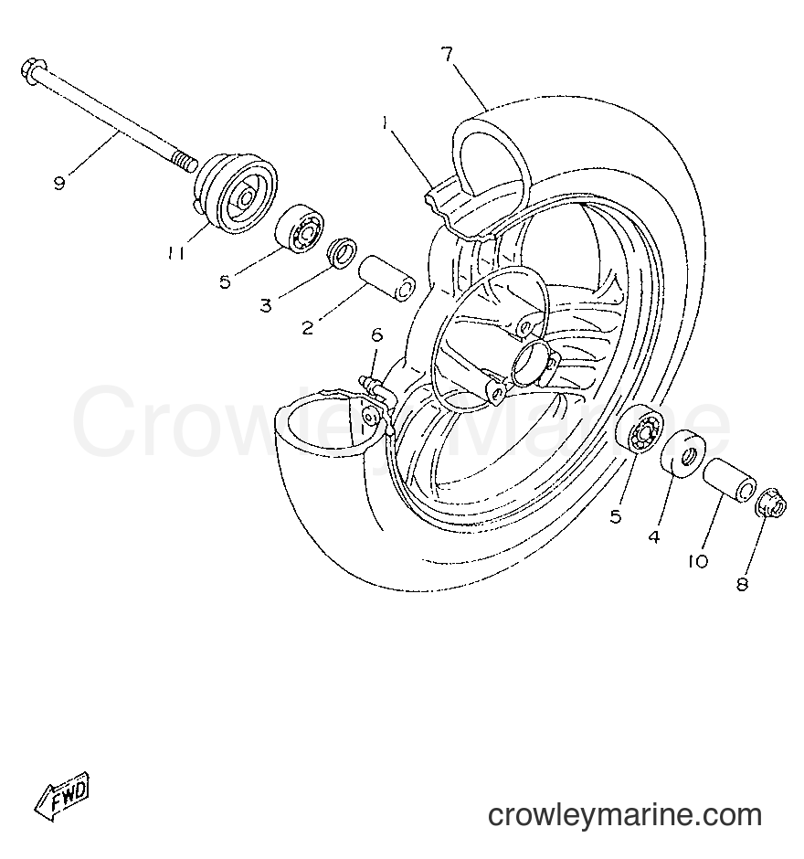 1996 Scooter YA50M - YA50M (3UG1) [999] - FRONT WHEEL