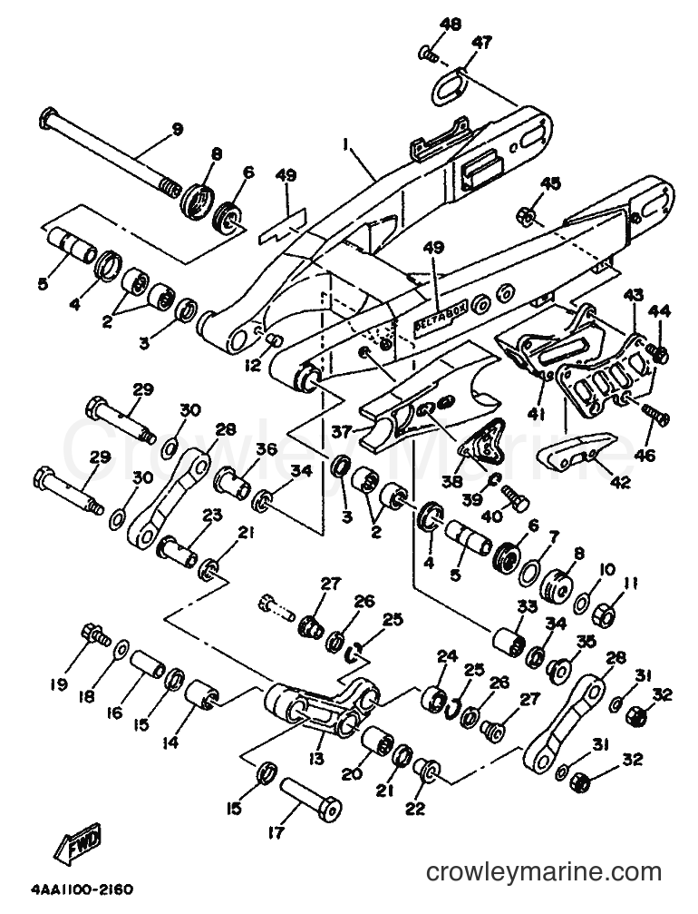 Yamaha Motors WR500Z (4AA1) [999] - REAR ARM