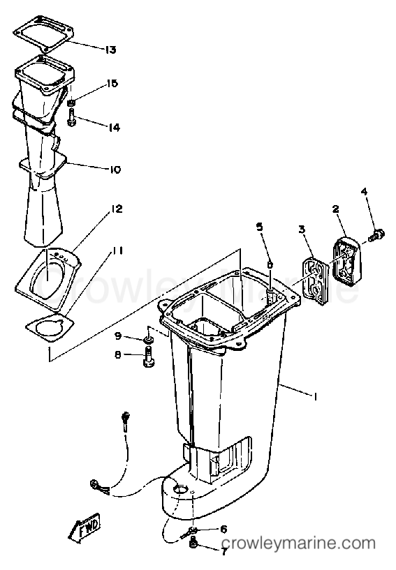 Yamaha Motors 25ELD - UPPER CASING