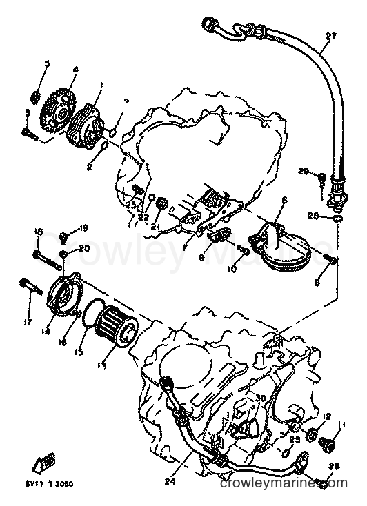 1982 Dirt Bike XT550 - XT550 (5Y3) [999] - OIL PUMP & FILTER