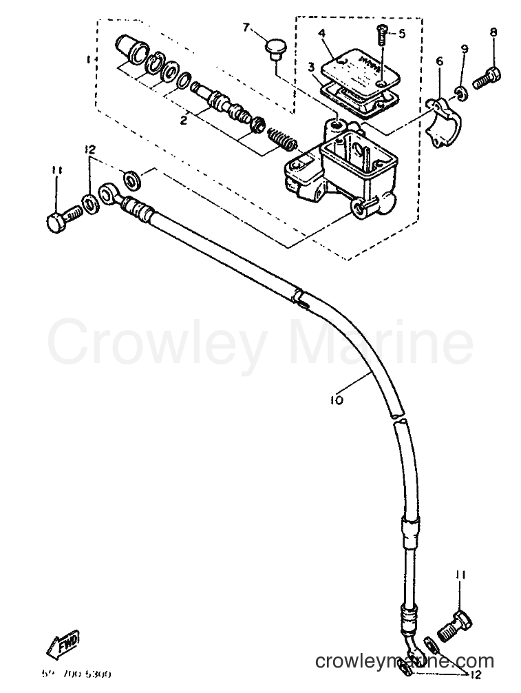 1993 Dirt Bike TT600 - TT600 (3SW5) [010] - FRONT MASTER CYLINDER