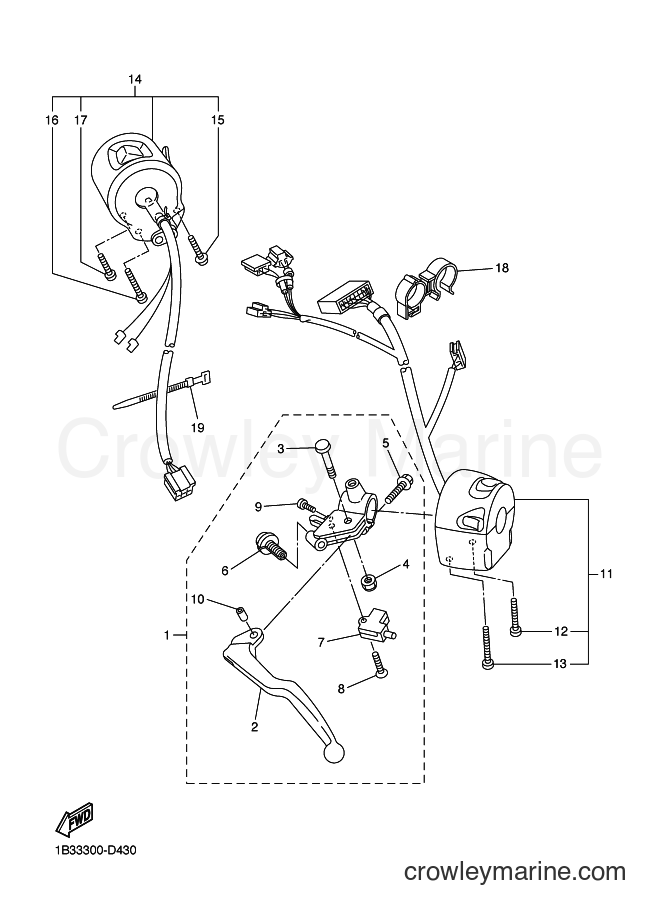 2006 Street Bike FZ6-NS - FZ6-NS (1B39) [050] - HANDLE SWITCH & LEVER