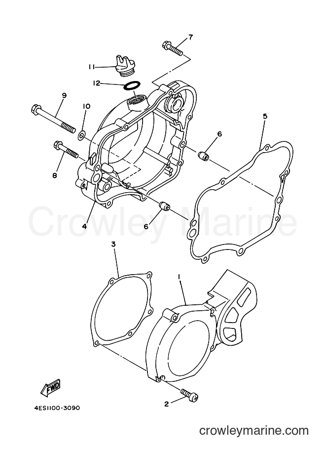 2000 Dirt Bike YZ80LW - YZ80LW (4LC7) [060] - CRANKCASE COVER 1