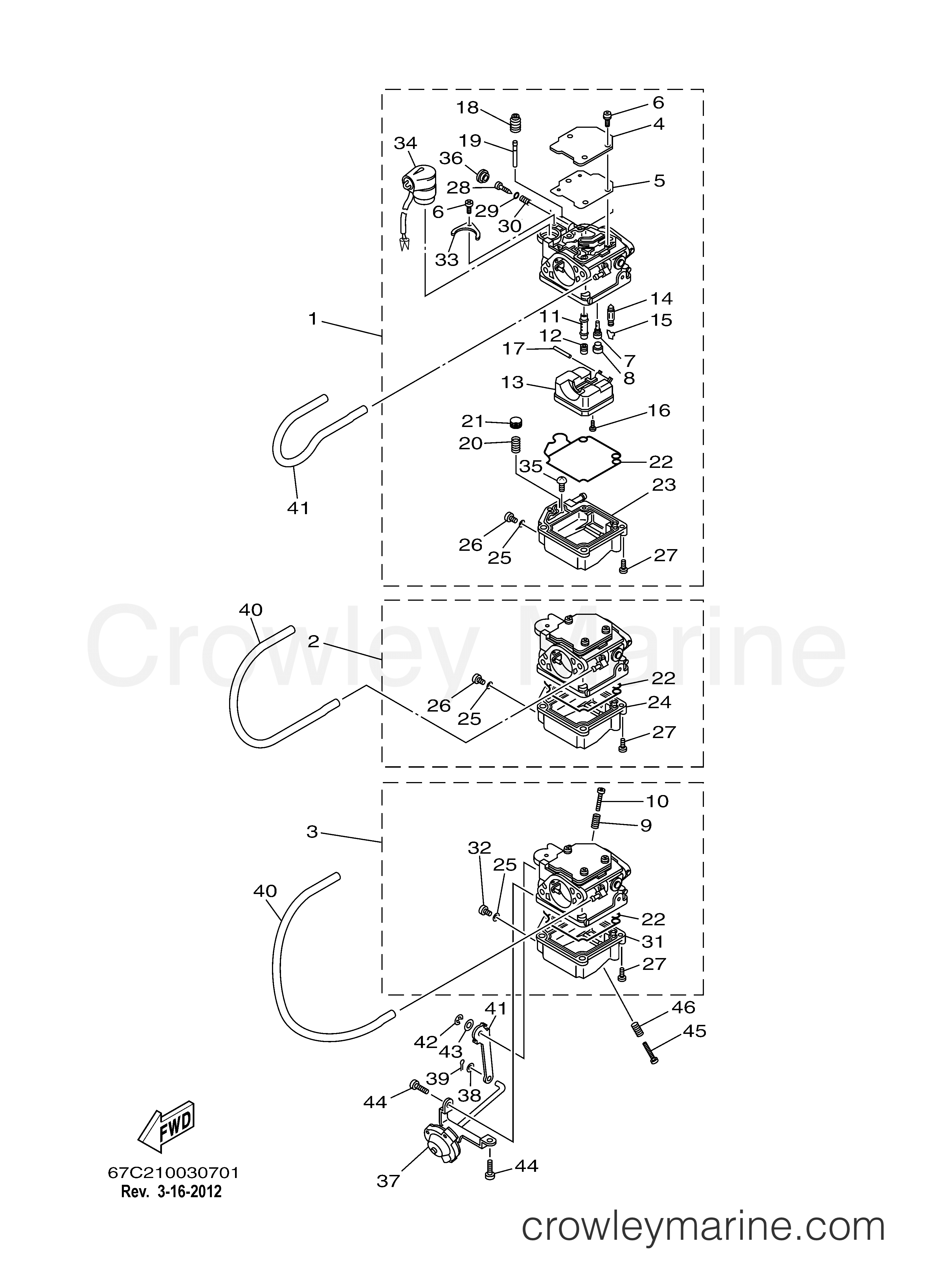 Yamaha Motors F40BEJR - CARBURETOR
