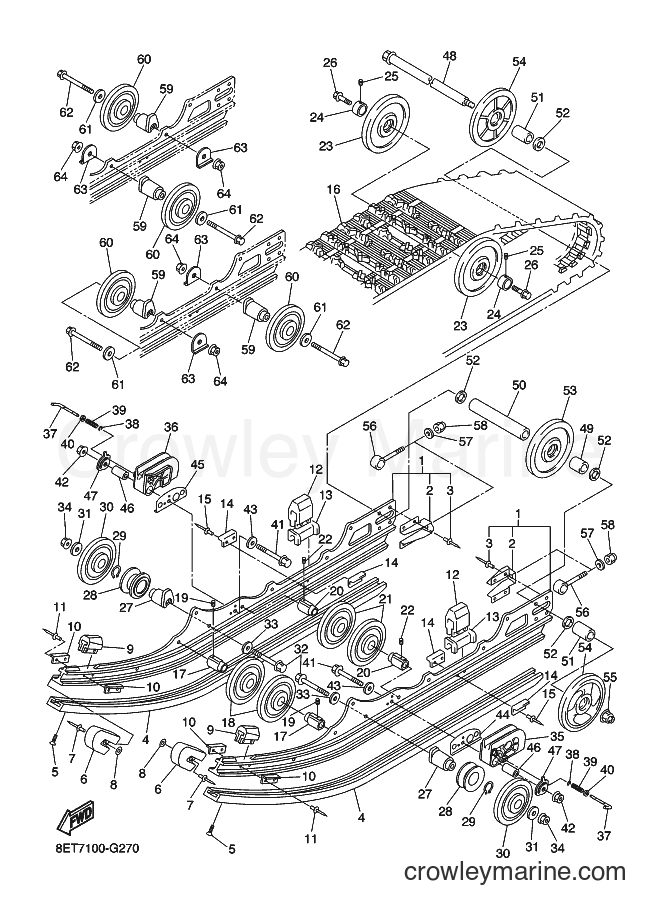 2008 Snowmobile RS10VT - RS10VT (8ET8) [010] - TRACK SUSPENSION 1