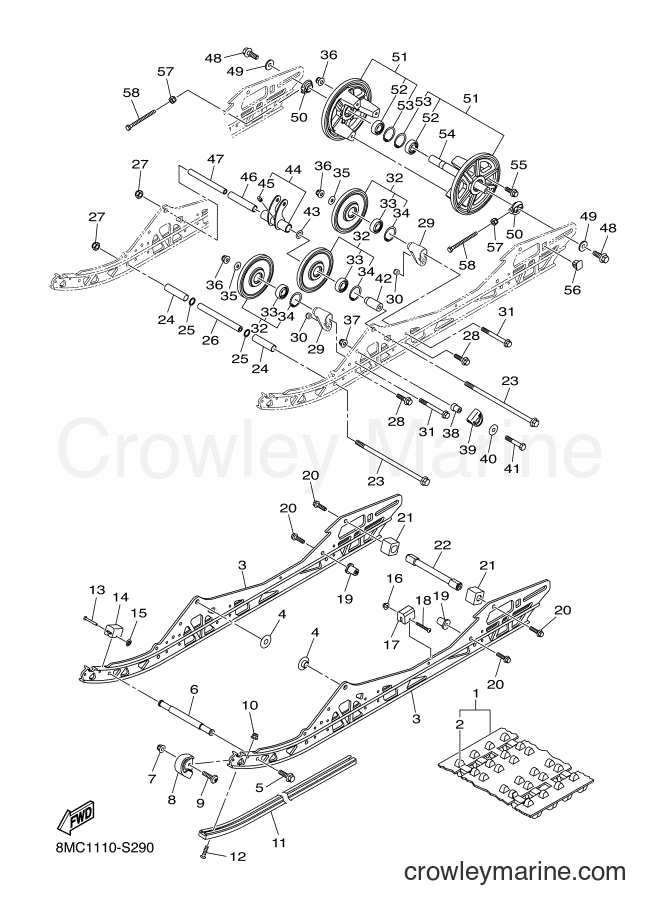 2017 Snowmobile SRS10XL37 - SRS10XL37 (8MC2) [010] - TRACK SUSPENSION 1