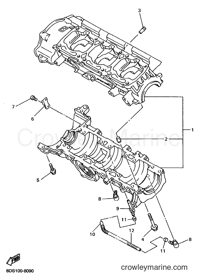 Yamaha Motors VT600 (8EB2) [020] - CRANKCASE