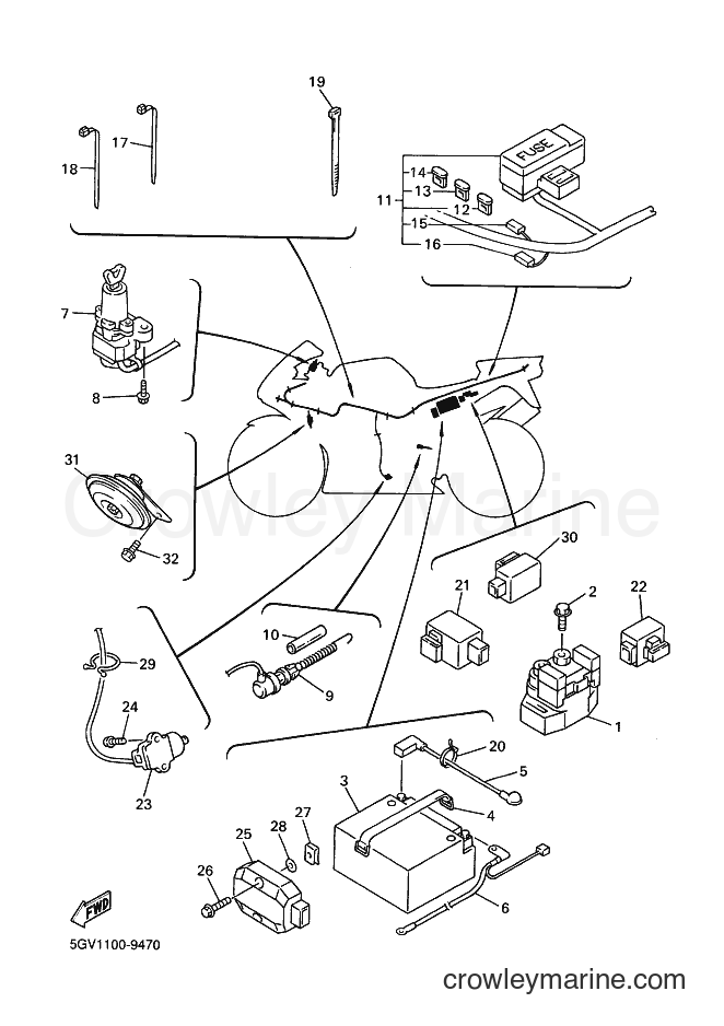 1999 Sport Bike YZF-R6 - YZF-R6 (5GV3) [010] - ELECTRICAL 2