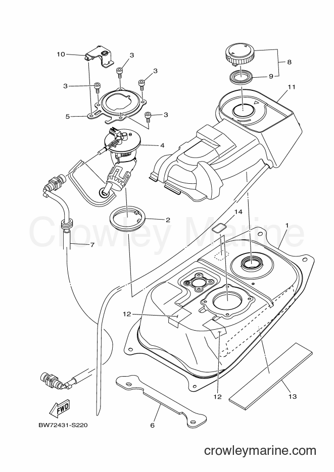 2017 Scooter T115FS-5 - T115FS-5 (BW72) [010] - FUEL TANK