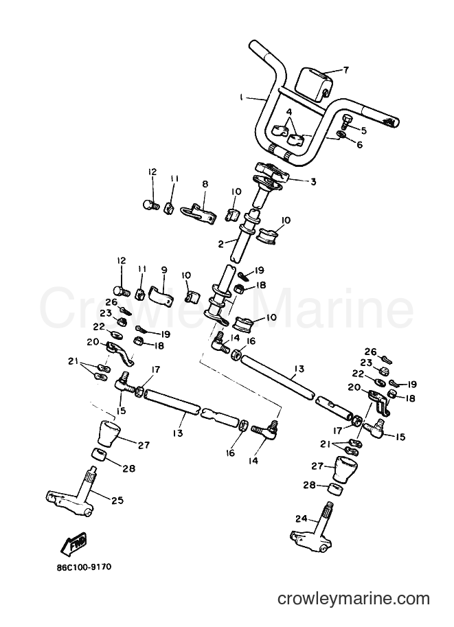 Yamaha Motors BR250TP (87T1) [010] - STEERING