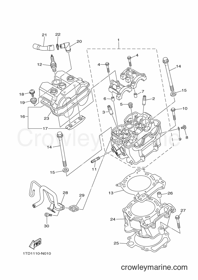 2019 ATV YFZ450R - YFZ450R (BW2G) [010] - CYLINDER