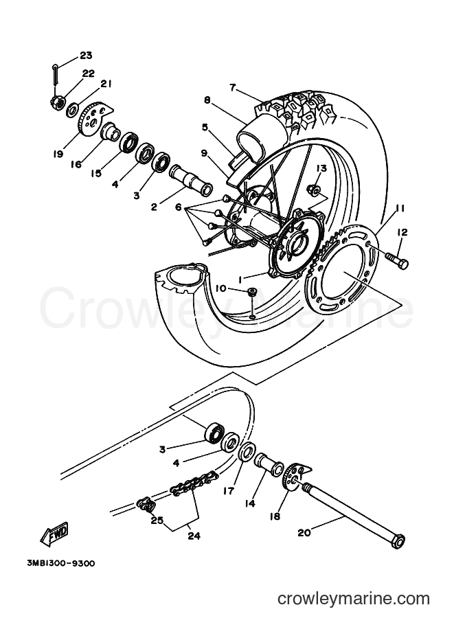 Yamaha Motors DT125RE (4DK7) [010] - REAR WHEEL