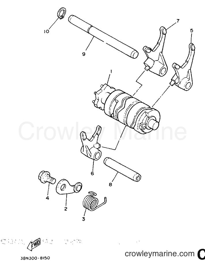 1989 Dirt Bike DT125R - DT125R (3NC1) [999] - SHIFT CAM & FORK