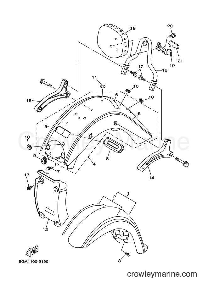 Yamaha Motors XV1600AT (5GA3) [010] - FENDER