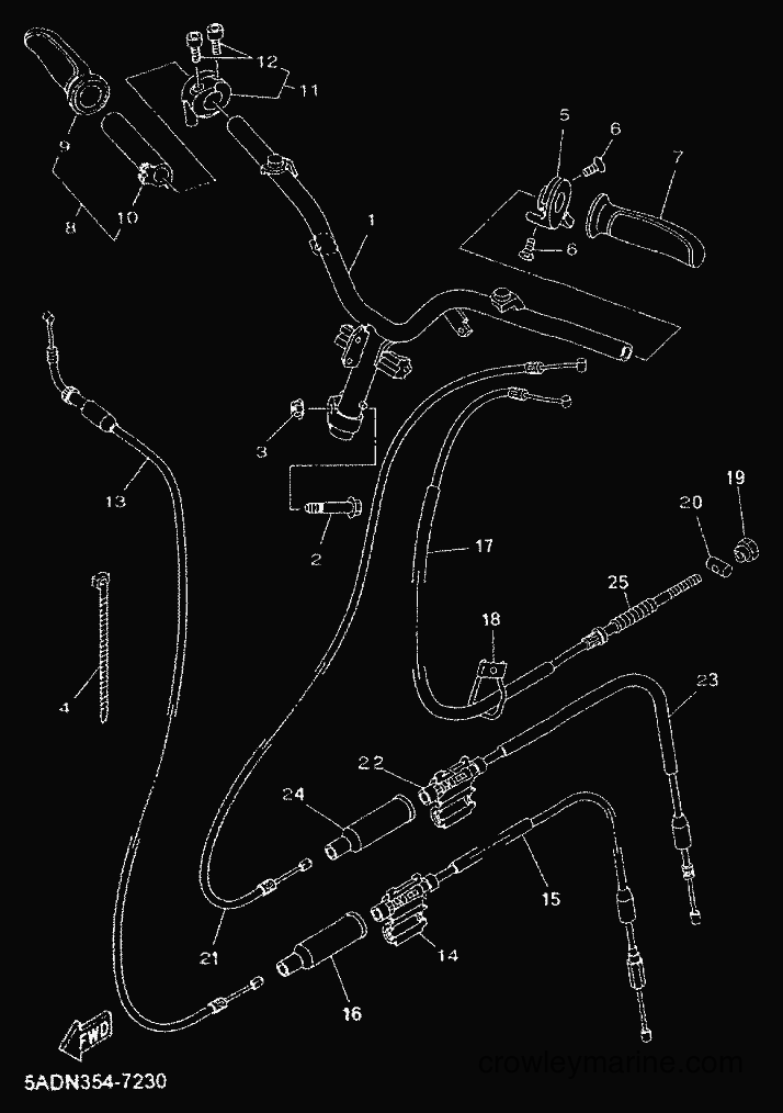 Yamaha Motors YN50 (5BX5) [010] - STEERING HANDLE & CABLE