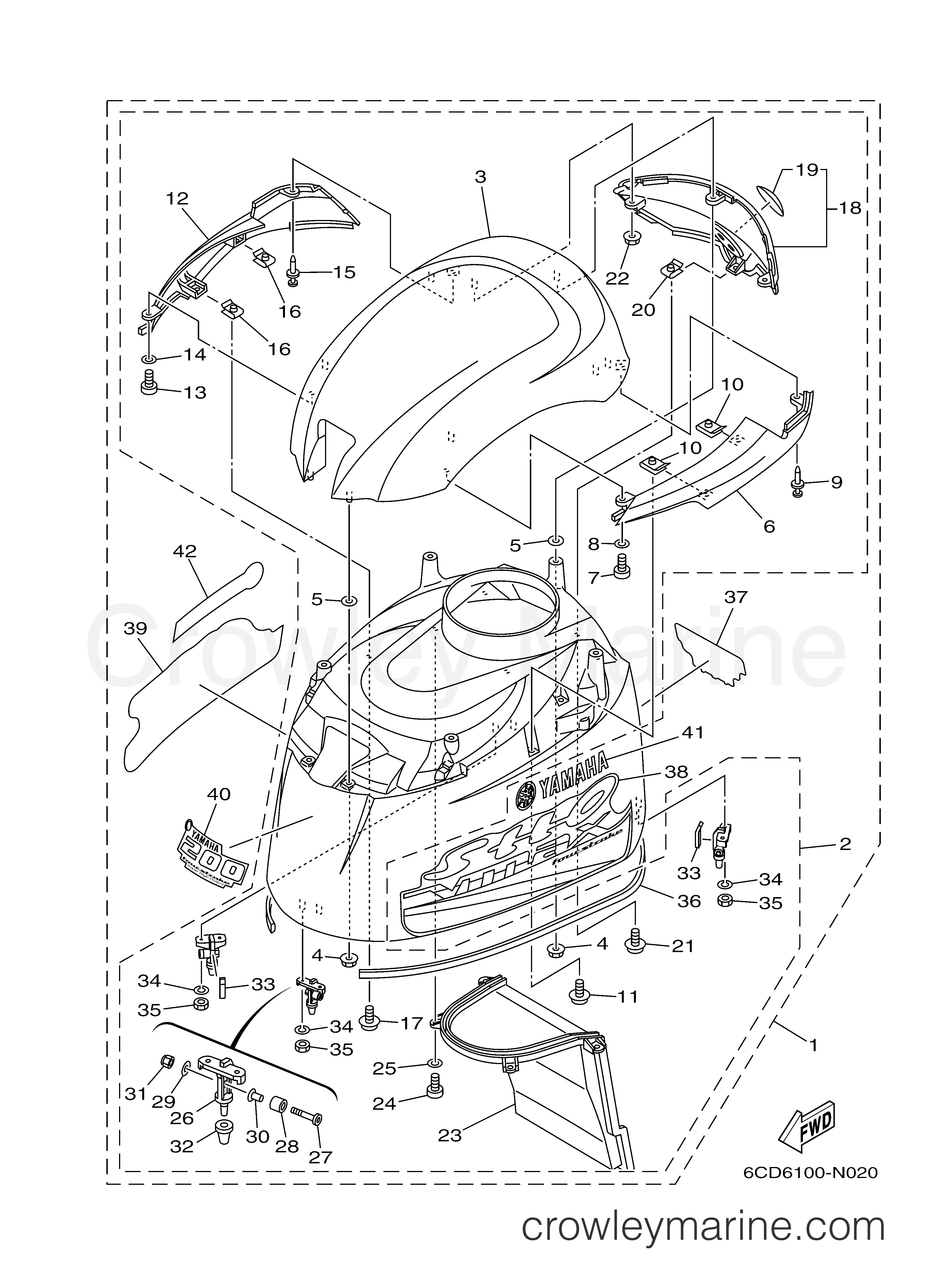 Yamaha Motors VF200LA - TOP COWLING
