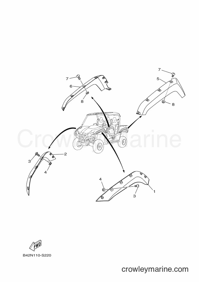 Yamaha Motors YXM700ES (B42P) [010] - FENDER