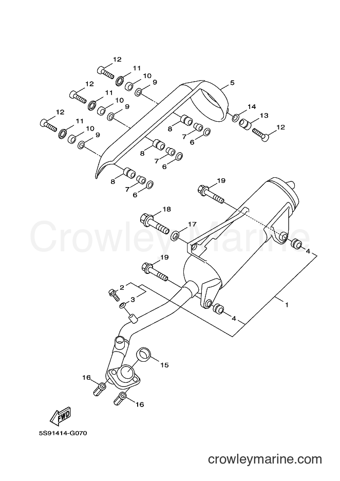 2012 Scooter YW125 - YW125 (37D4) [010] - EXHAUST