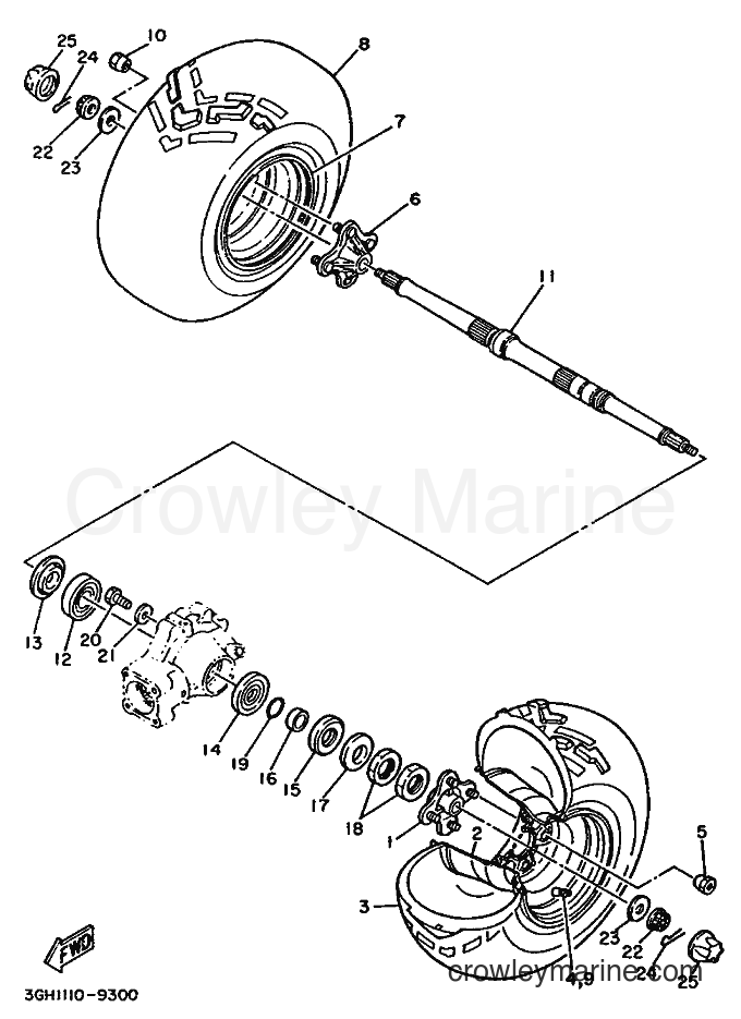 1989 ATV YFM250 - YFM250 (3GH2) [010] - REAR WHEEL