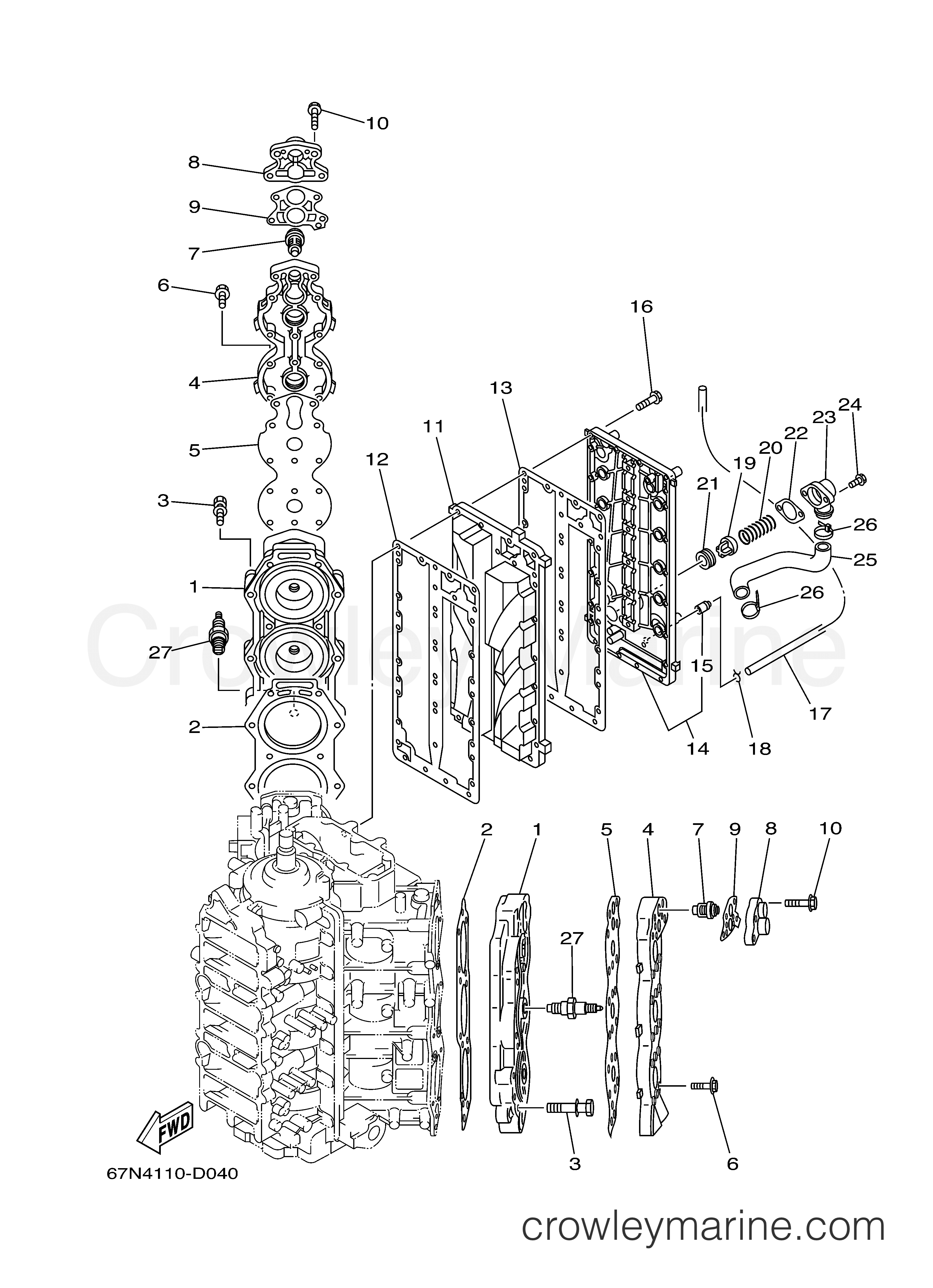 Yamaha Motors SX200TXRD - CYLINDER CRANKCASE 2