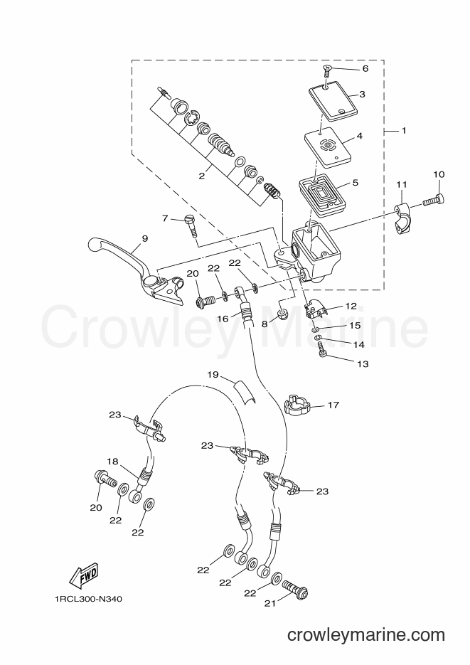 2014 Street Bike MT09 - MT09 (1RCL) [010] - FRONT MASTER CYLINDER