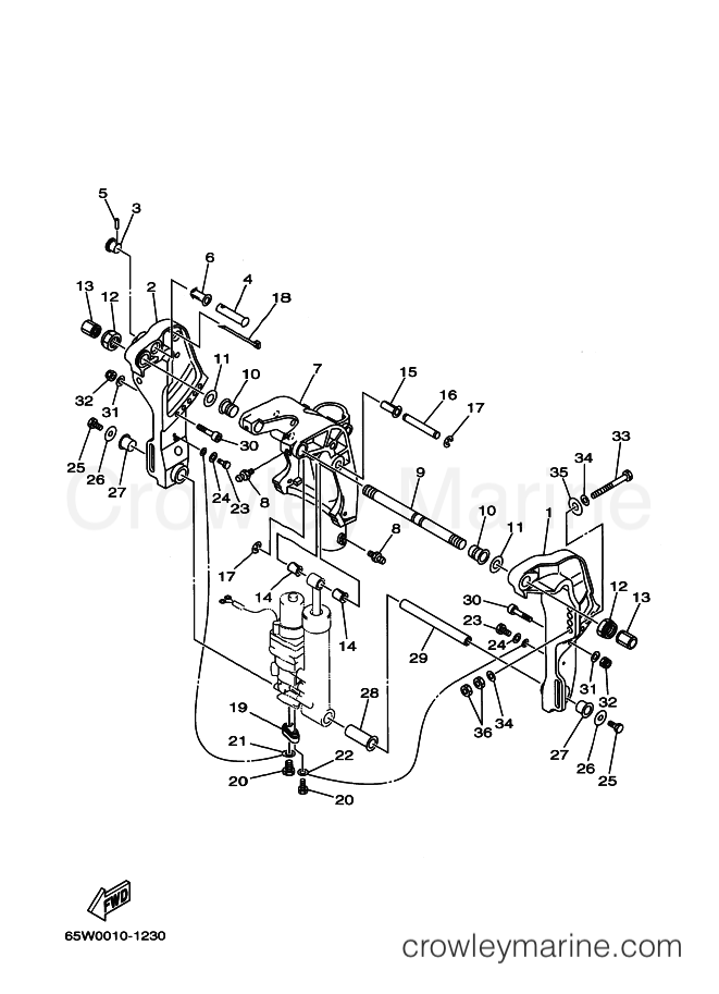 Yamaha Motors (E)40X (66T0) [410] - BRACKET 2
