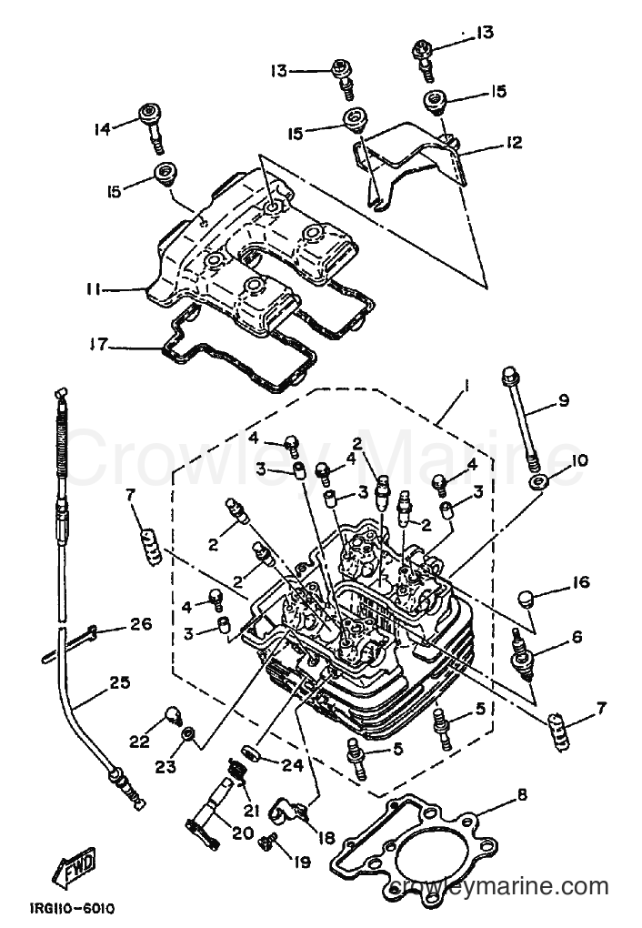 1990 Dirt Bike TT350 - TT350 (3GJ2) [010] - CYLINDER HEAD